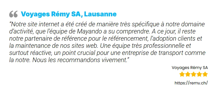 avis client voyages rémy lausanne